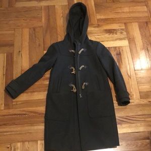 J crew olive/army green pea coat